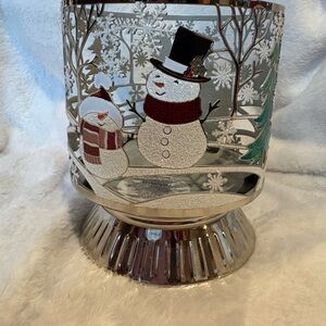 Festive Snowman Candle Holder Bath and body works
